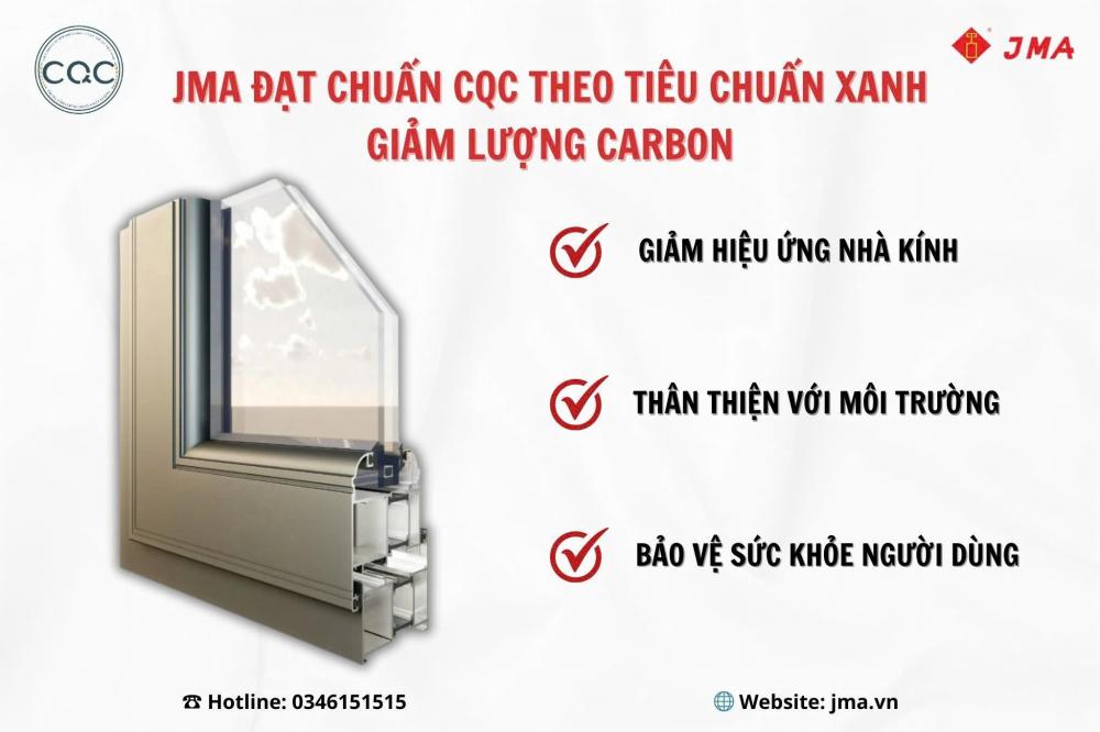  JMA ĐẠT CHUẨN CQC THEO TIÊU CHUẨN XANH GIẢM LƯỢNG CARBON